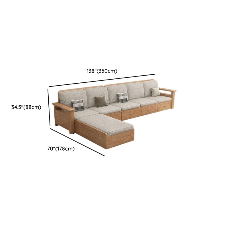 Versatile Straight/L-Shape Sofa/Sofa Recliner in Cotton for 5/Seats 2/1-seater with Drawer Storage and Horizontal/Left Orientation thumbnail 10