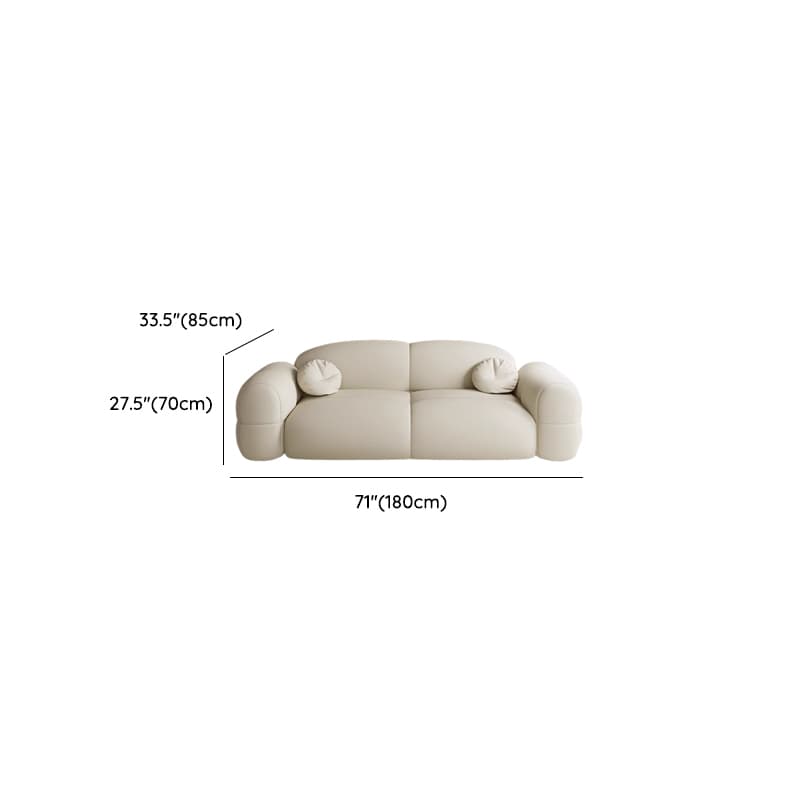 Versatile Grey/Blush/Amber Flannel Standard Sofa/Loveseat with Arm and Concealed Support thumbnail 15