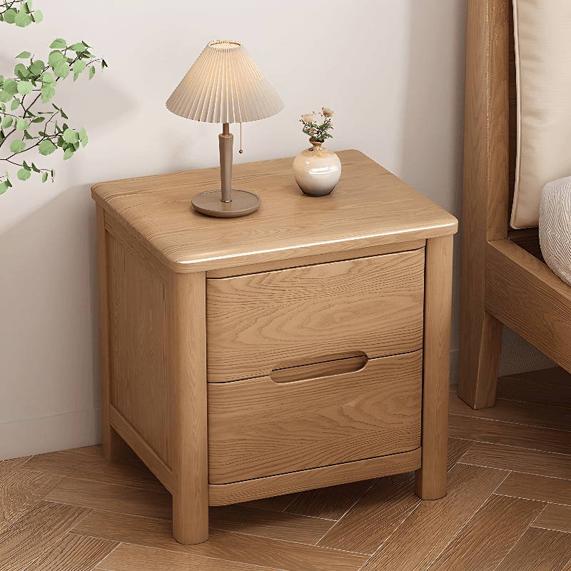 Contemporary Timber Nightstand With Drawer Storage with 2 Drawers/3 Drawers & Leg thumbnail 4