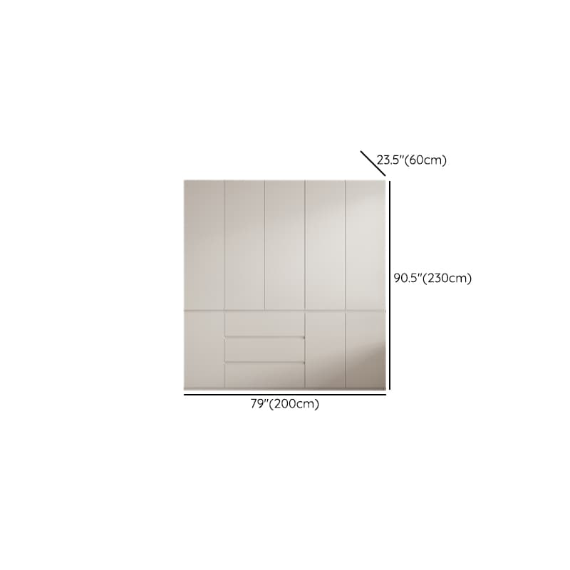 White Modish Manufactured Wood Armoire Cabinet with Soft Close Drawer, Soft Close Door, Interior Shelves, and Clothing Rod thumbnail 24