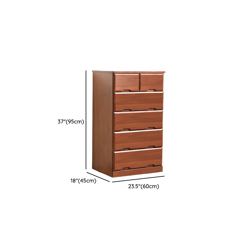 Sepia Minimalist Raw Wood Lingerie Chest/Dresser Vanity Combo with Multiple Drawers in Vertical/Horizontal Orientation thumbnail 17