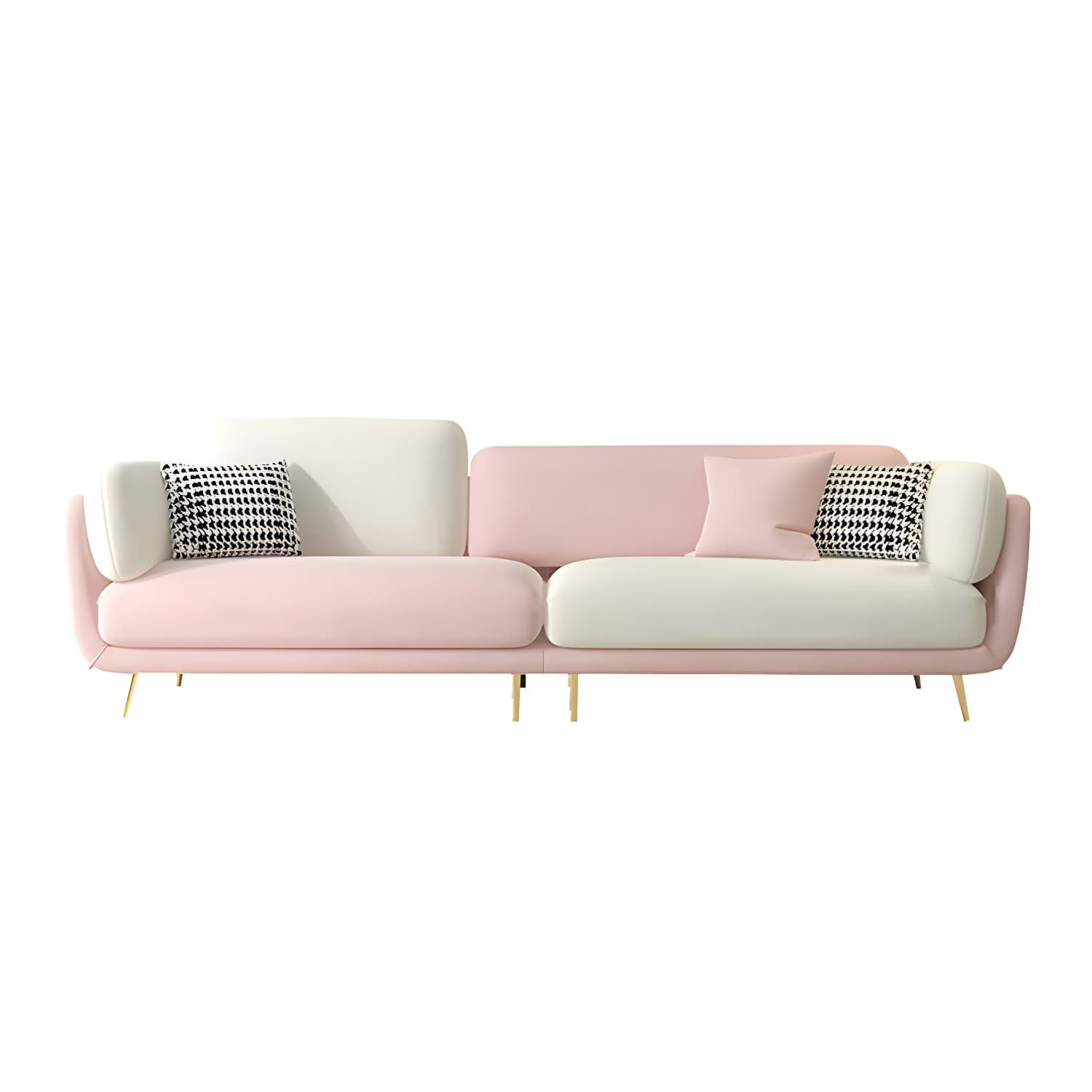 36" High Modern Velvet Square Arm Sofa with 2 Pillows Standard Sofa for Living Room thumbnail 12