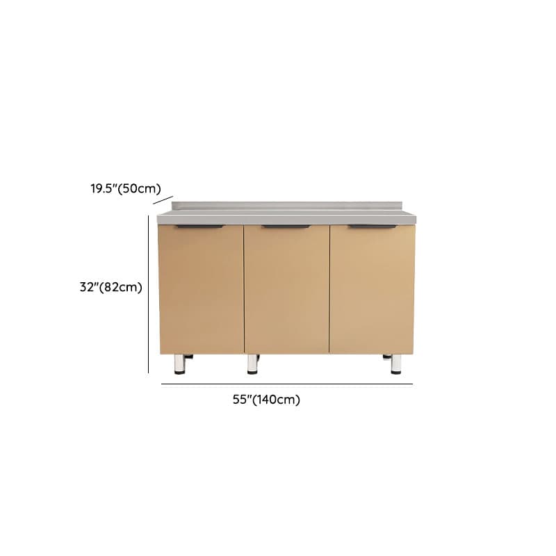 Cocoa Wide Microwave Storage Cabinet with Alloy Countertop thumbnail 9