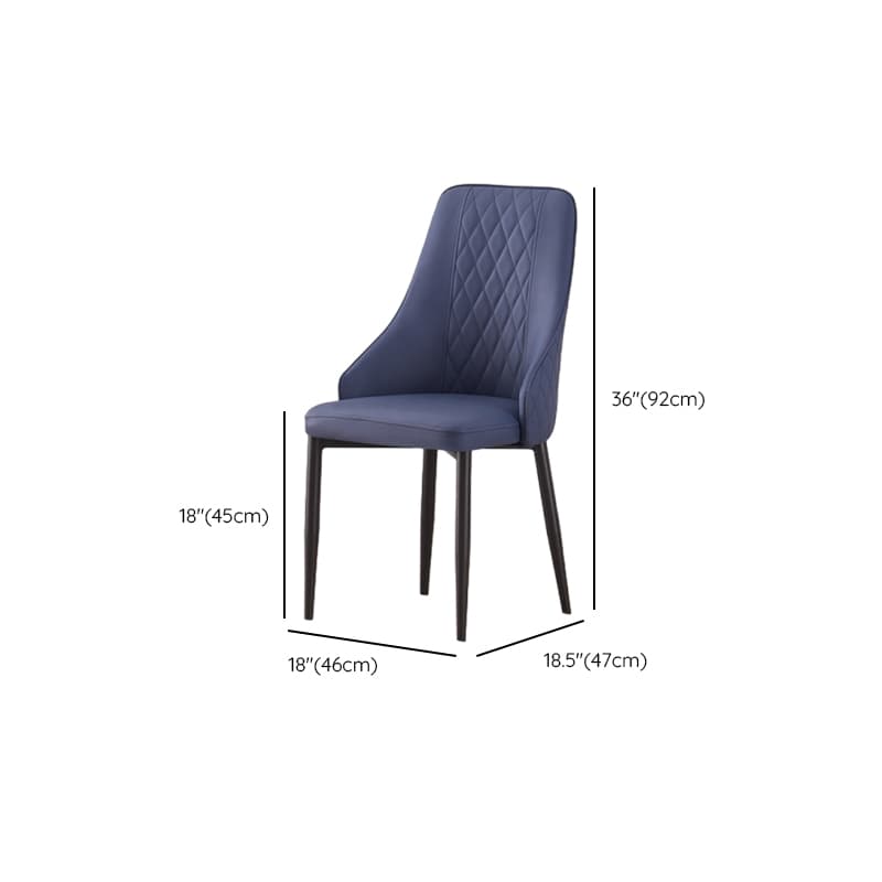 Lavish/Contemporary Upholstered Side Chair with Parsons Back Style and Metal Legs thumbnail 14