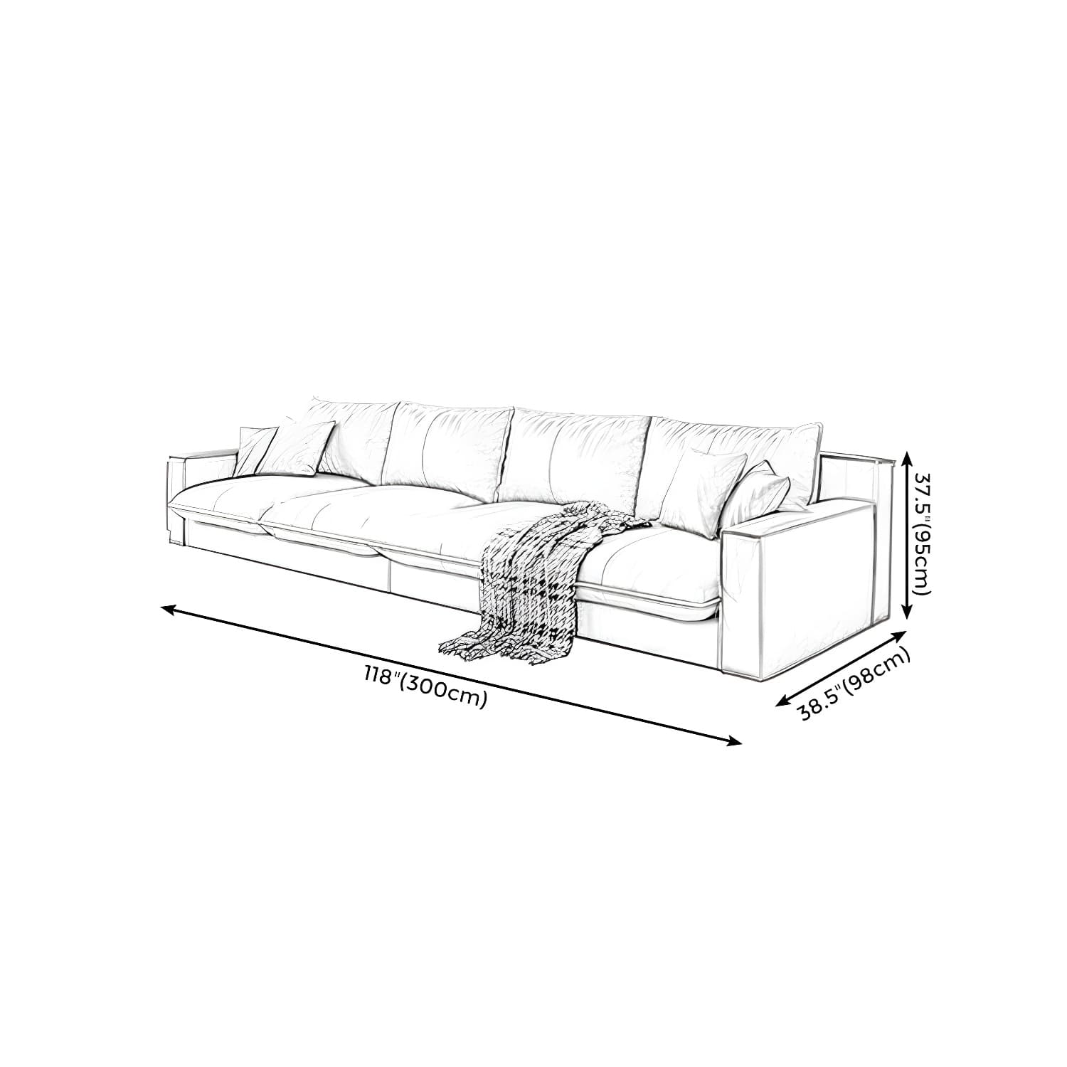 Assembled Living Room Square Arm Modular Contemporary Sofa & Chaise thumbnail 21