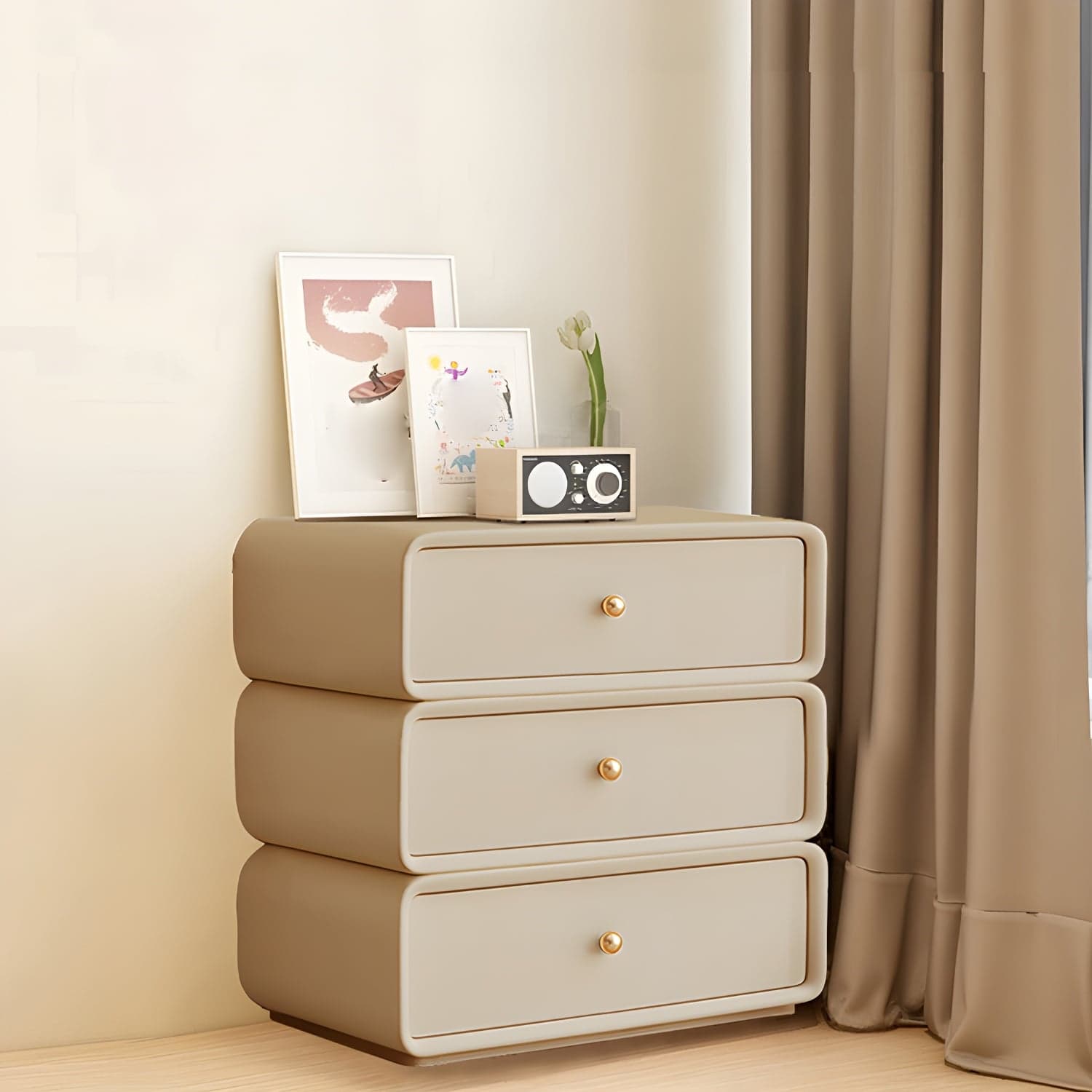 Modern Light Wood Dressers with Solid Wood Construction and Soft-Close Drawers thumbnail 4
