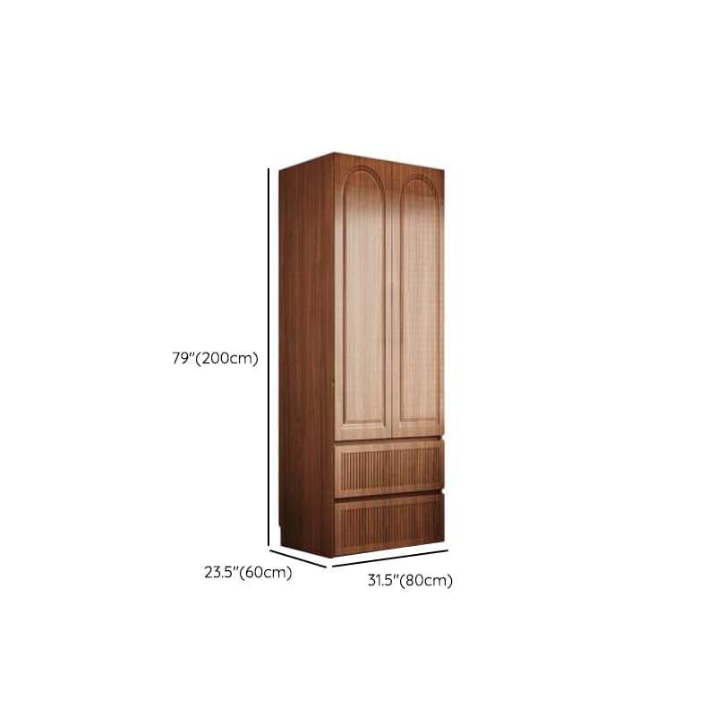 Acorn Minimalist Natural Wood Independent Wardrobe Closet with Soft Close Drawer, Soft Close Door, and Interior Shelves thumbnail 19