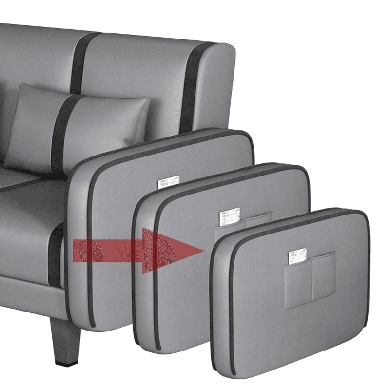 Striped Standard Sofa in Dark Gray/Cerulean/Off-White with Armrest thumbnail 18