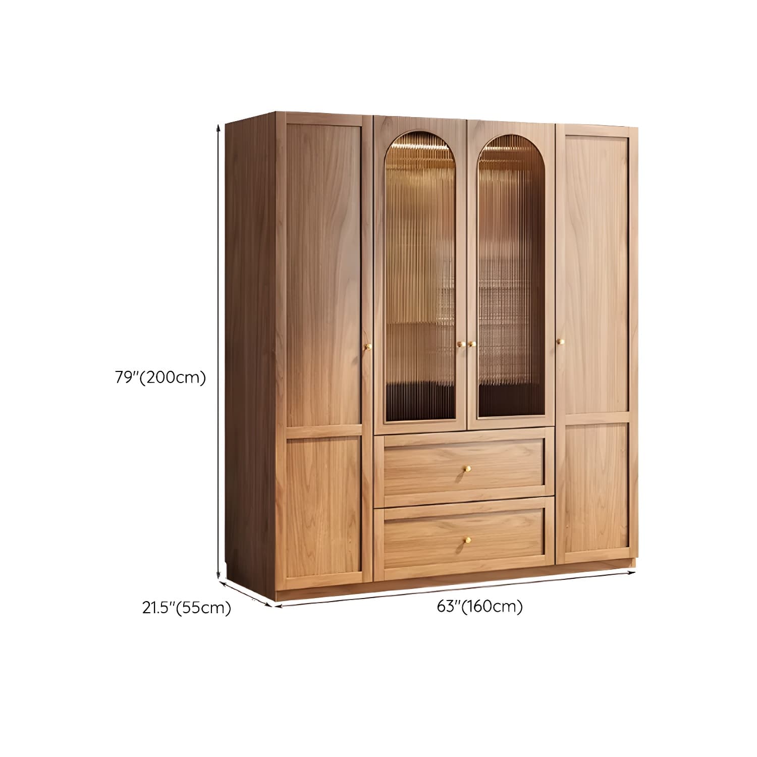 Fashionable Natural Wood Wardrobe Armoire for Stylish Closet Organization - image 11