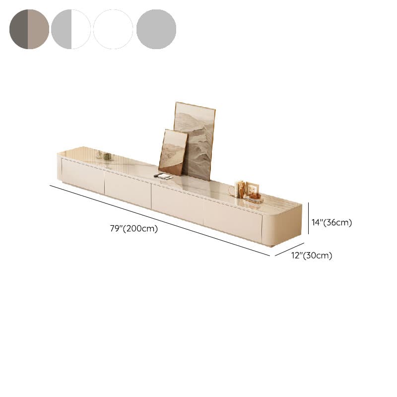 Rectangular Sintered Stone Countertop TV Stand with 3-Drawer/5 Drawers/4 Drawers and Cable Management in a Modern Simple Style thumbnail 17