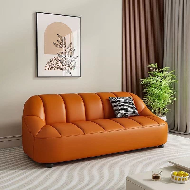 Tear Resistant Sofa Couch/Loveseat in PU Material with Black/Grey/Ivory Upholstery and 1 Pillow thumbnail 5