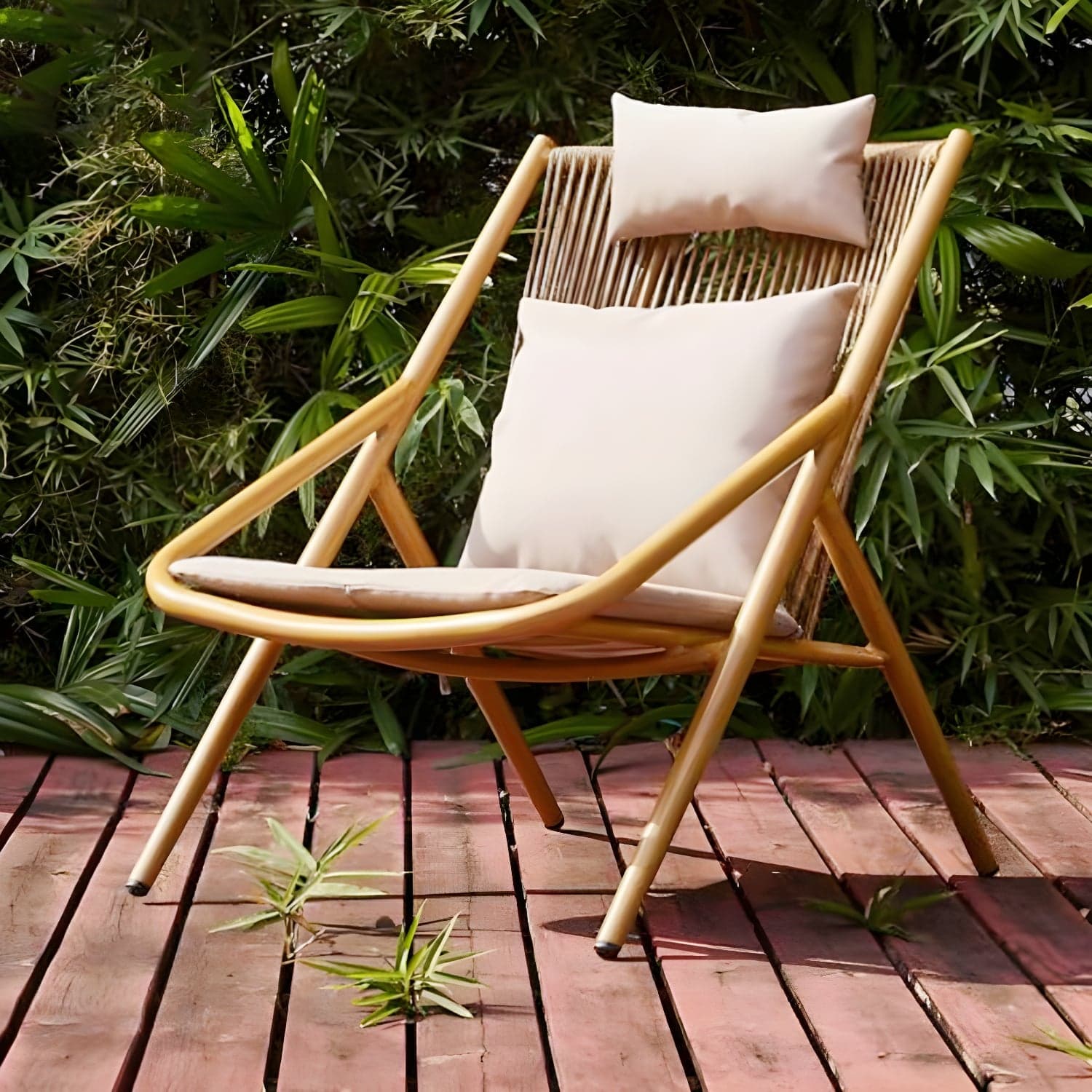 Modern Style Wood Rocking Chair Single Home Lounge Lazy Sofa Chair thumbnail 3