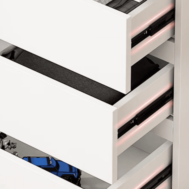 Art Deco White Bleached Wood Vertical/Horizontal Bachelor Chest with Chalk 10 Drawers/8 Drawers/4 Drawers thumbnail 3
