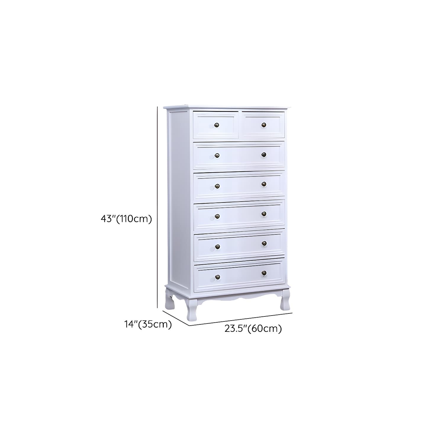 Wooden Bronze Solid Wood Dressers & Chests with Drawers Metal Handle, No Assembly - image 25