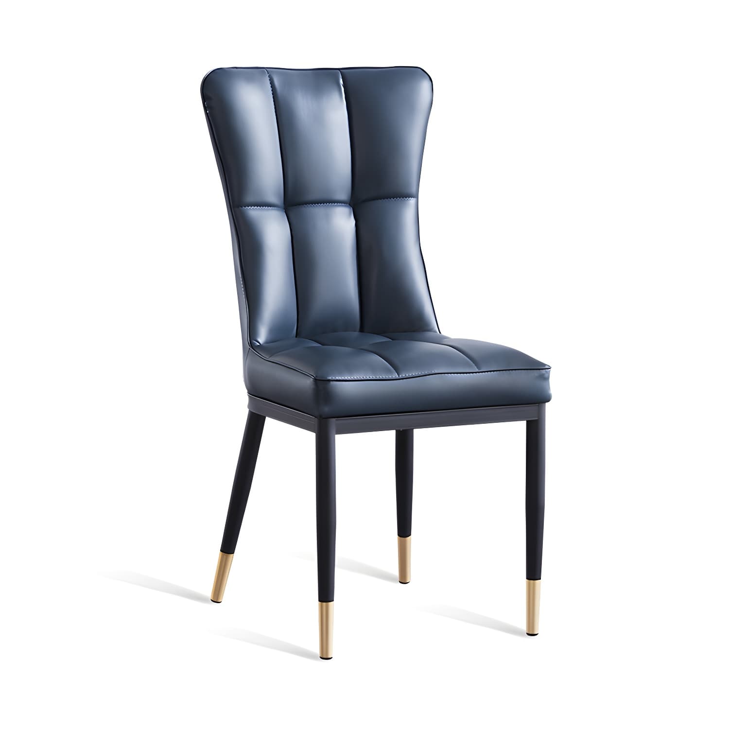 Upholstered Armless Dining Chairs Solid Back Side Chairs with Metal Legs thumbnail 14
