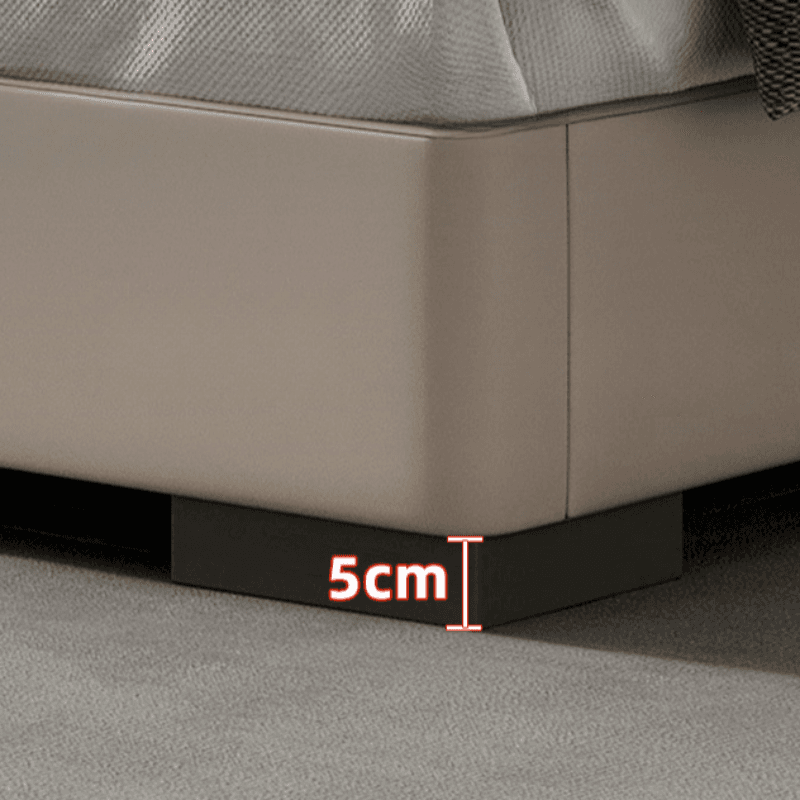 Light Gray Solid Color Storage Included Panel Bed for Bedroom thumbnail 2