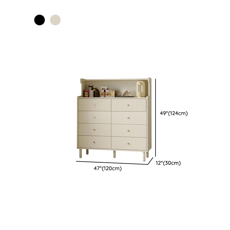 Casual Composite Wood Bachelor Chest/Console Dresser with Shelves, 4 Drawers/8 Drawers, Vertical/Horizontal Orientation thumbnail 15