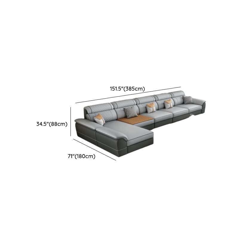 4 Pc L-Shape/Straight Left Hand Facing/Horizontal Sofa Recliner/Sofa Couch for 5 Person thumbnail 25