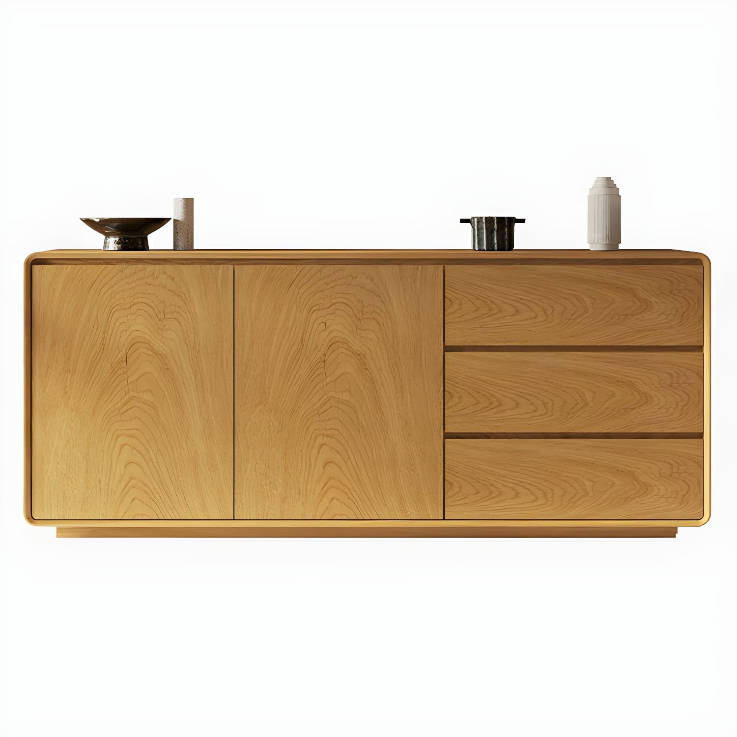 Scandinavian Wood Sideboard with 3 Drawers and 2 Doors, Overall Width 40cm, Overall Height 80cm thumbnail 15