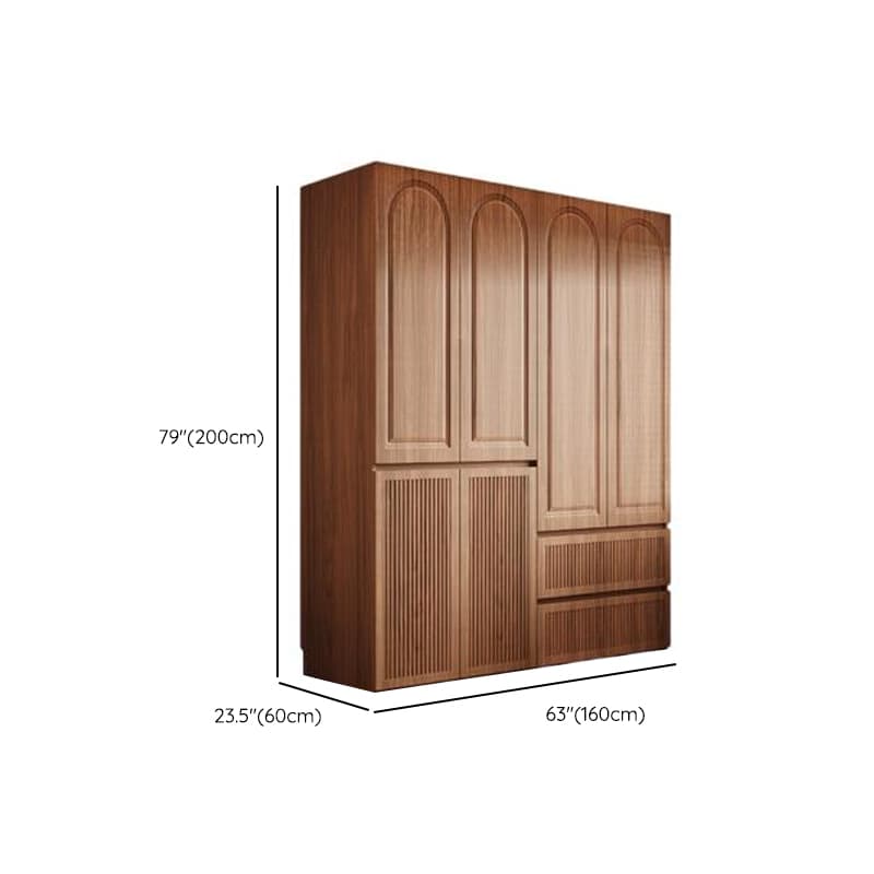 Acorn Minimalist Natural Wood Independent Wardrobe Closet with Soft Close Drawer, Soft Close Door, and Interior Shelves thumbnail 11