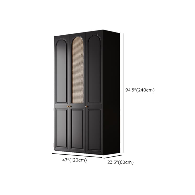 Modish Wood Independent Wardrobe Armoire with Compartments, Soft Close Door, and Interior Shelves - image 12