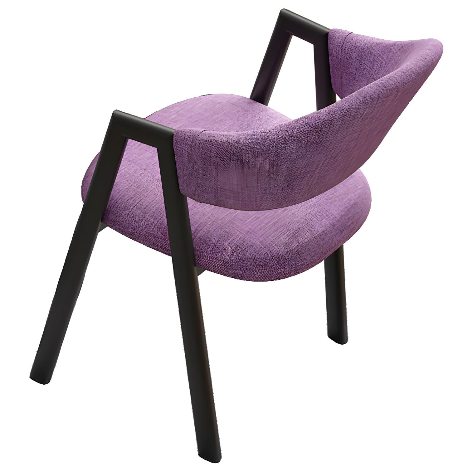 Modern Style Iron Arm Chair Open Back Dining Side Chair with Upholstered thumbnail 12