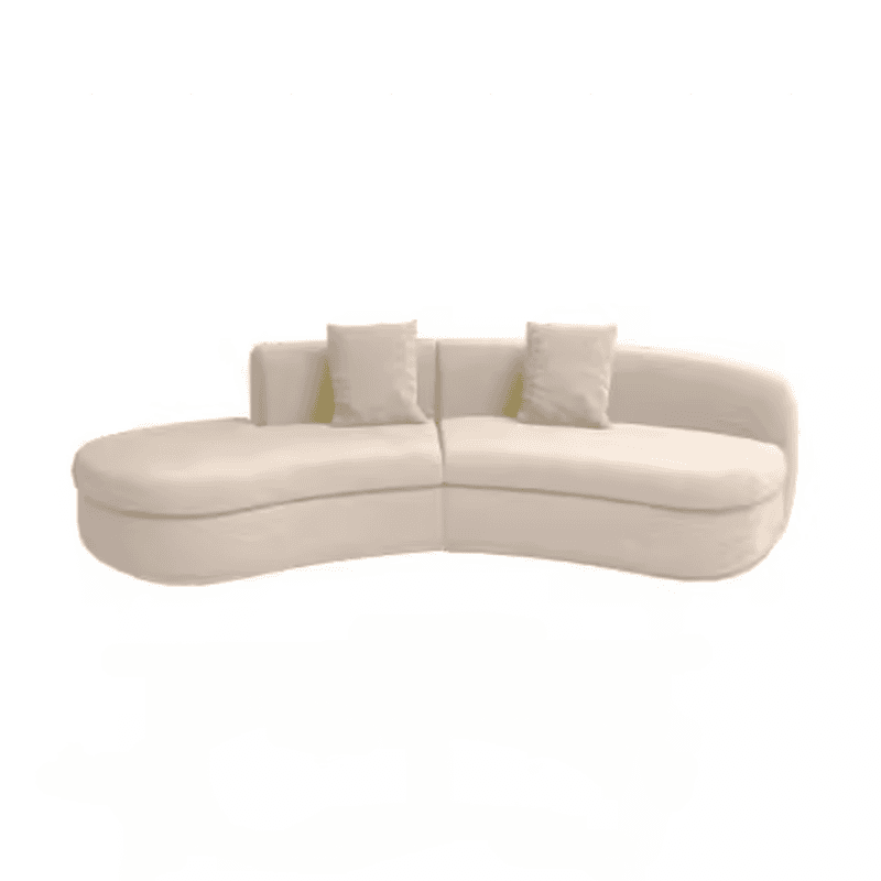 Natural Wood Bow Front Corner Sectional 7 Person/for 5/for 6 with Concealed Support thumbnail 6