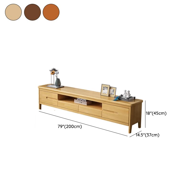 Scandinavian TV Stand with Low Height & Wood Material & 2 Drawers thumbnail 15