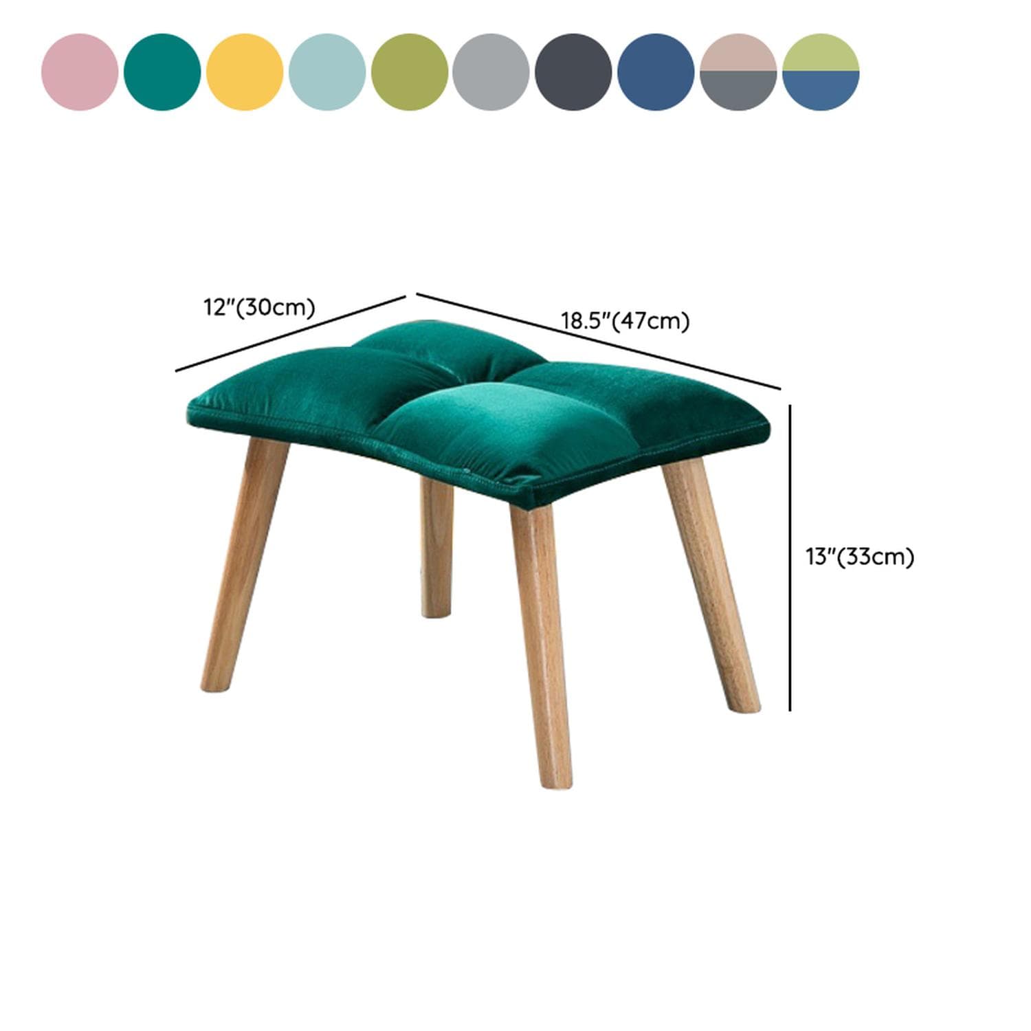 Stylish Modern Upholstered Rocking Chair with Tufted Design and Wood Legs - Support Up to 398 lbs thumbnail 20