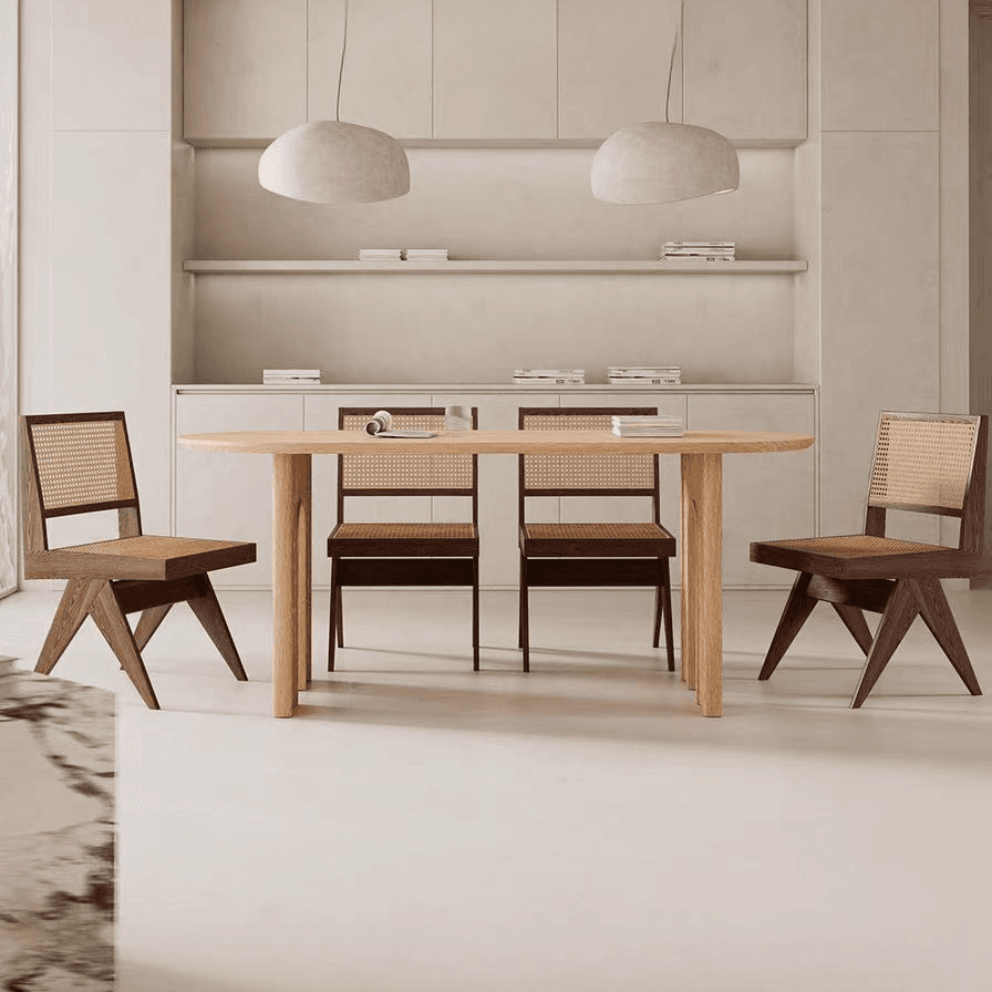 Natural/Espresso Finish/Sand Natural Pine Wood Dining Table for 9 People/for 6 thumbnail 6