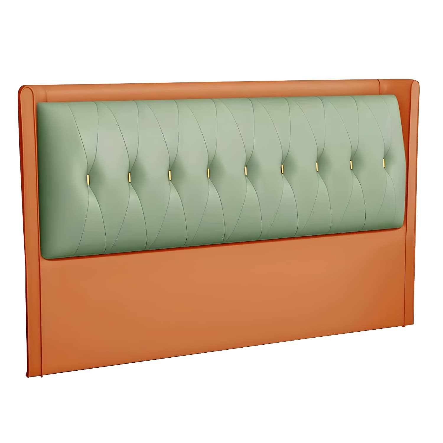 Contemporary Headboard Bed with Tufted Leather Upholstery in Rectangular thumbnail 21