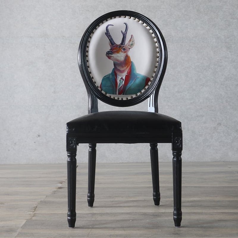 Victorian Style Side Chair with King Louis Back and Bordered Frame, Balanced Stability thumbnail 11