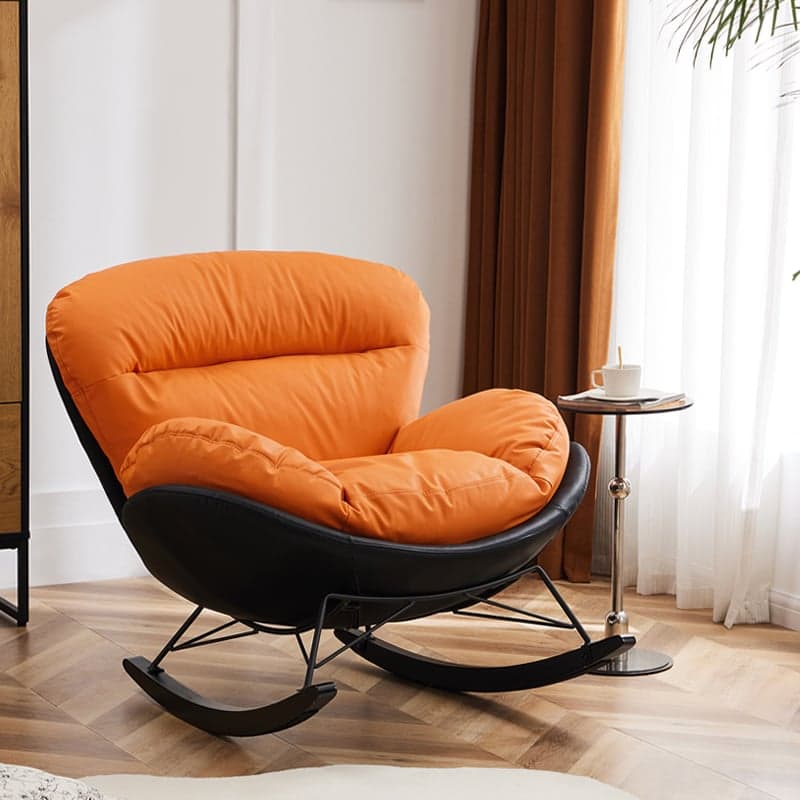 Simple Upholstered Rocking Chair with Padded Comfort thumbnail 6