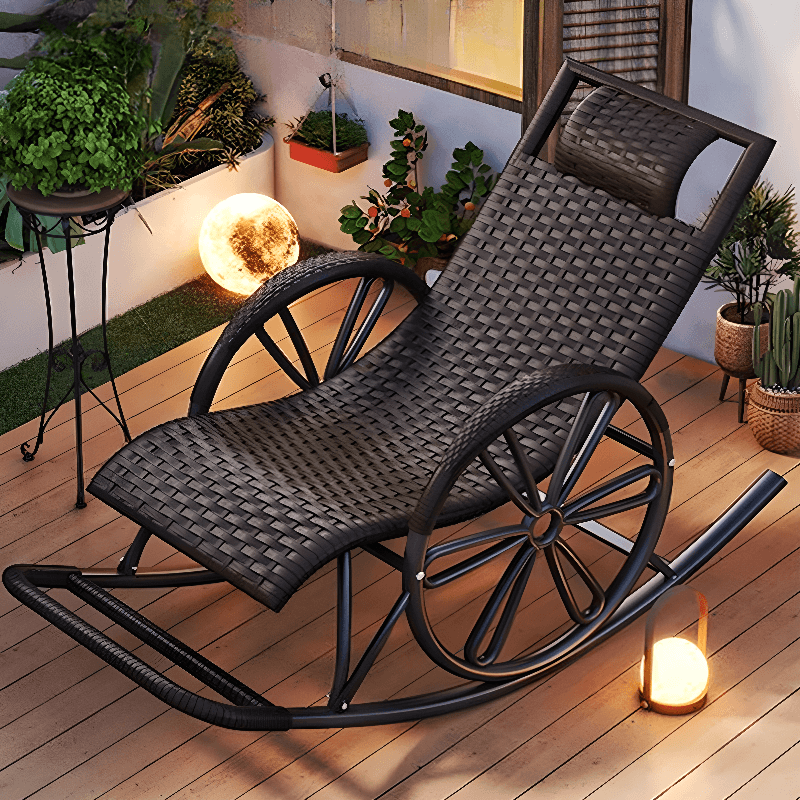 Simple Synthetic Rocking Chair with Scratch-tolerant Track Arm thumbnail 10