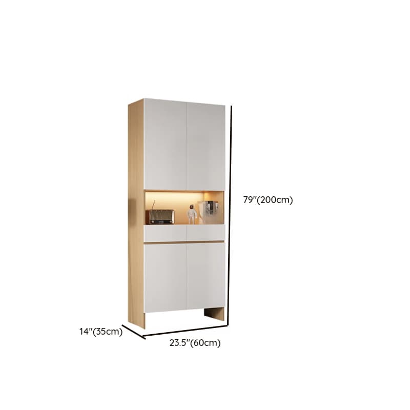 Trendy Rectangle Accent Cabinet with Hutch, Changeable Shelf, Groove Handles, Multi-Color Top, and Soft Close Drawer thumbnail 29