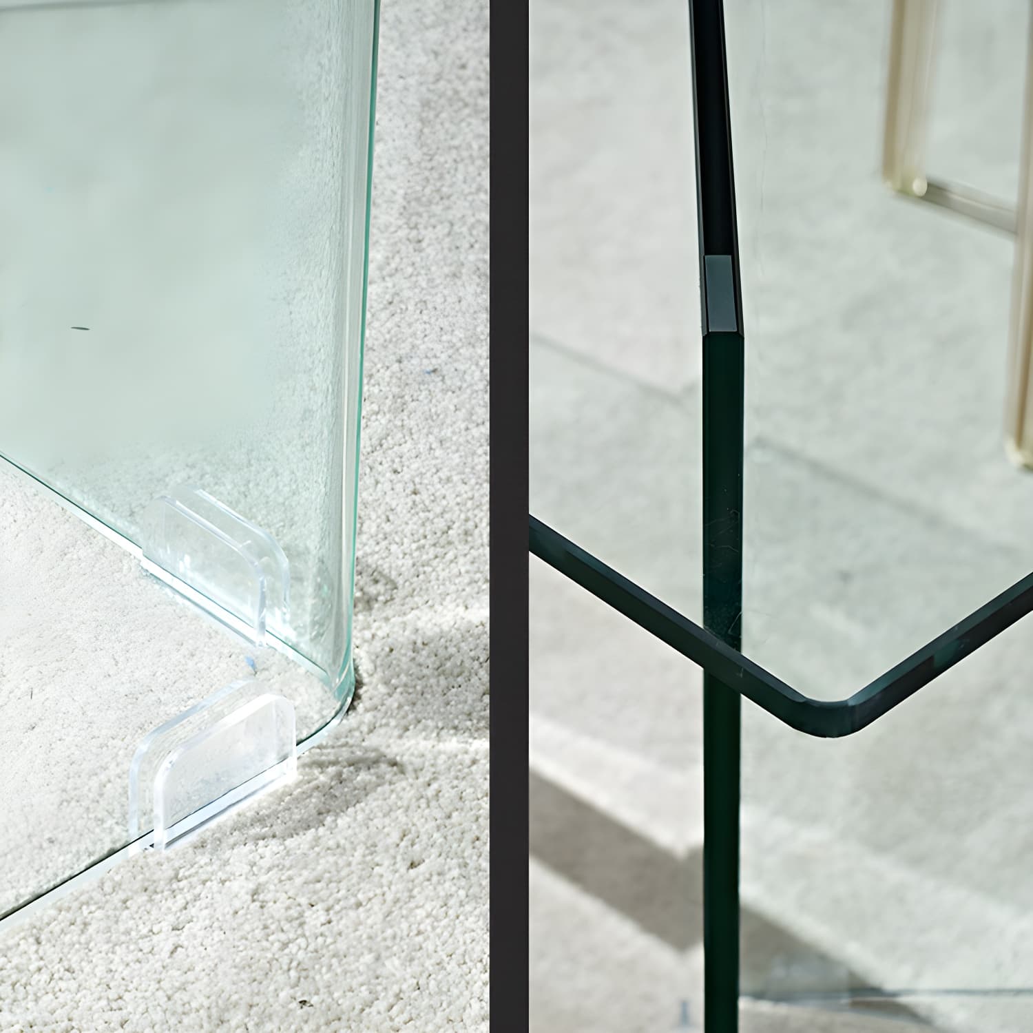 Modern Tempered Glass Dining Table Glass Base for Dining Room thumbnail 12