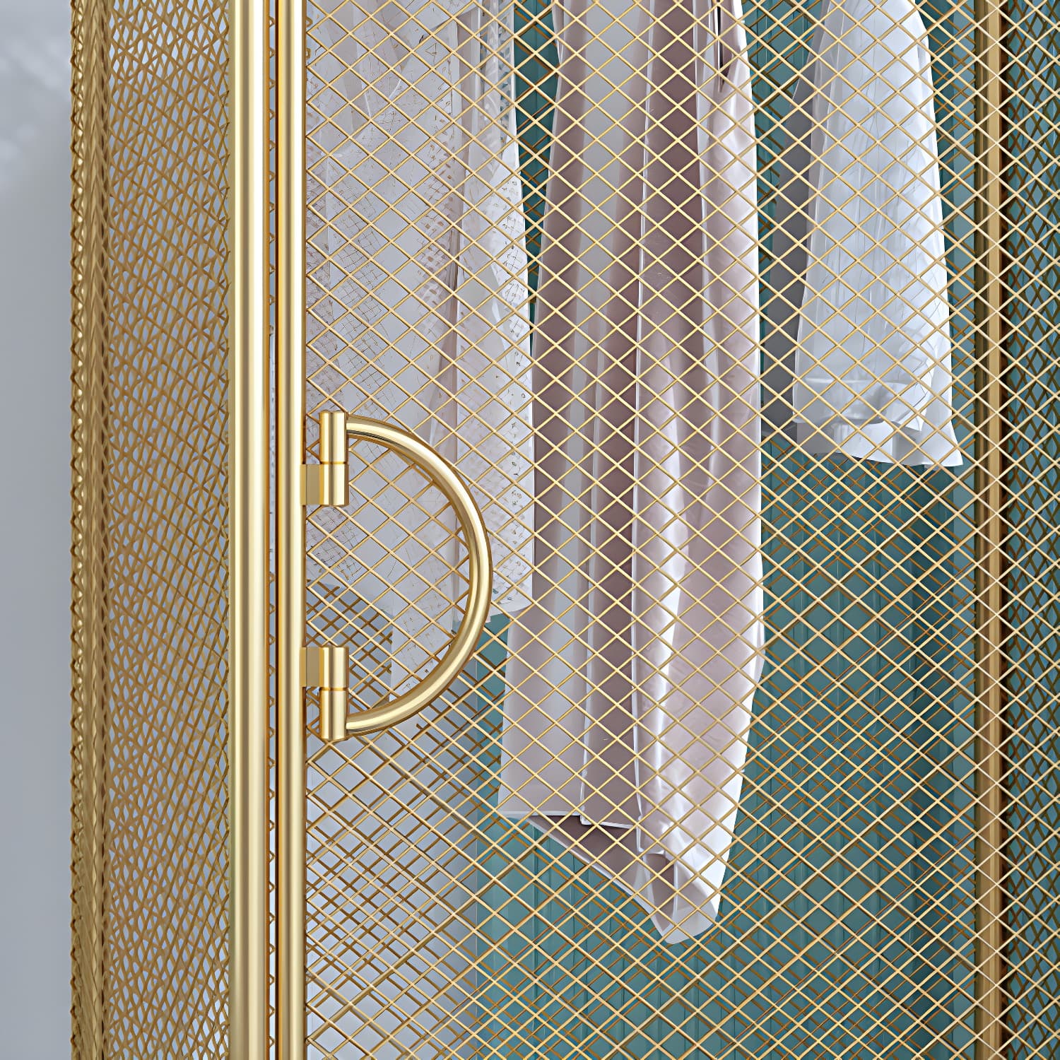 Contemporary Wardrobe Closet Metal Wardrobe Cabinet for Bedroom thumbnail 15