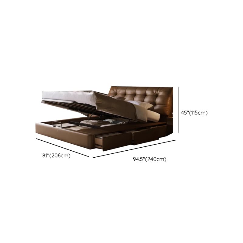 Solid Color Storage Bed with 3 Storage Boxes, Pine Wood Frame, and Button-tufted Design for Living Room thumbnail 14