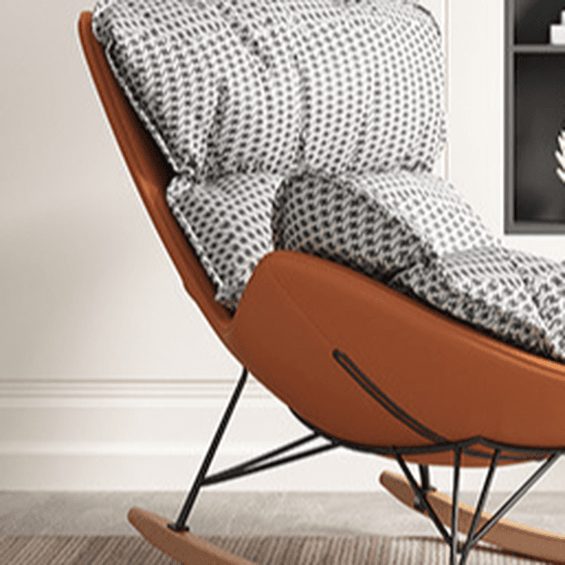 Modish Alloy Rocking Accent Chair, Upholstered thumbnail 12