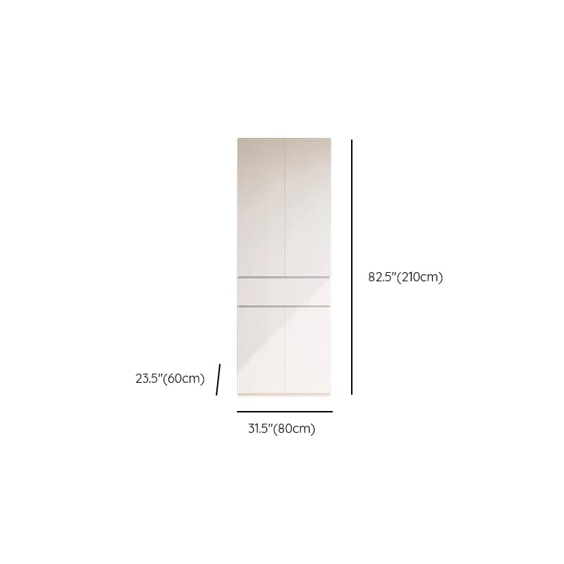 Chalk Minimalist Wood Cabinet Armoire with Soft Close Drawer and Door, Interior Shelves, and Clothing Rod thumbnail 21