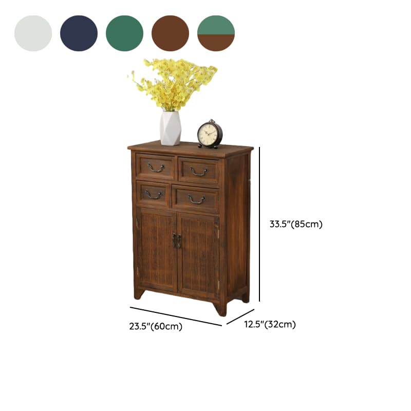 Coastal Style Storage Chest Solid Wood Countertop with Drawers and Doors thumbnail 21