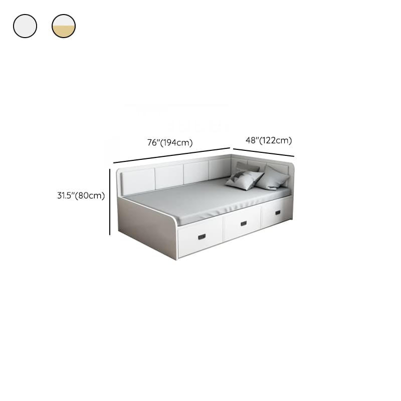 Solid Color Storage Included Bed with 3 Storage Boxes for Bedroom thumbnail 13