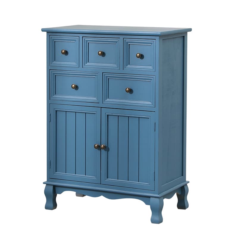 Modern Wooden Bachelor Chest with Vertical Drawers with Drawers thumbnail 9