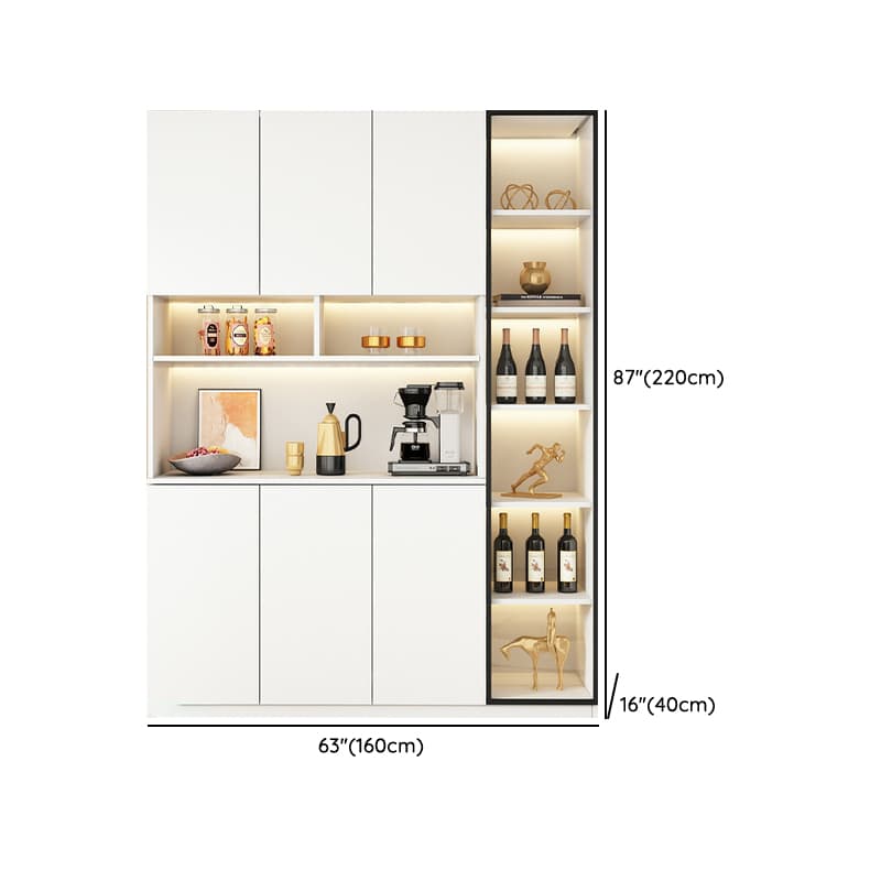 Modern White Wood Sideboard/Credenza 40cm Wide 220cm Tall - image 19