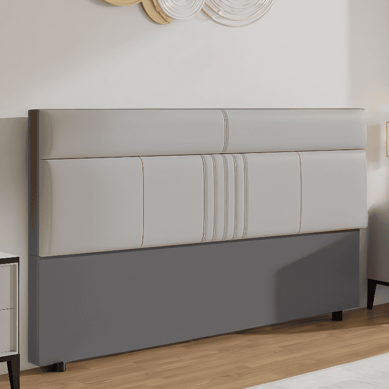 Simplistic Panel Headboard in Pine Wood with Rectangular Shape for King/Queen/Full Bed, Standard Height, Sponge Upholstery, No Distressing thumbnail 4