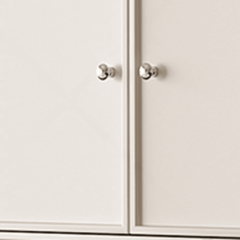 Chalk Modern Wooden Standalone Almirah with 3-Drawer, Interior Shelves, and Hanging Rod thumbnail 4