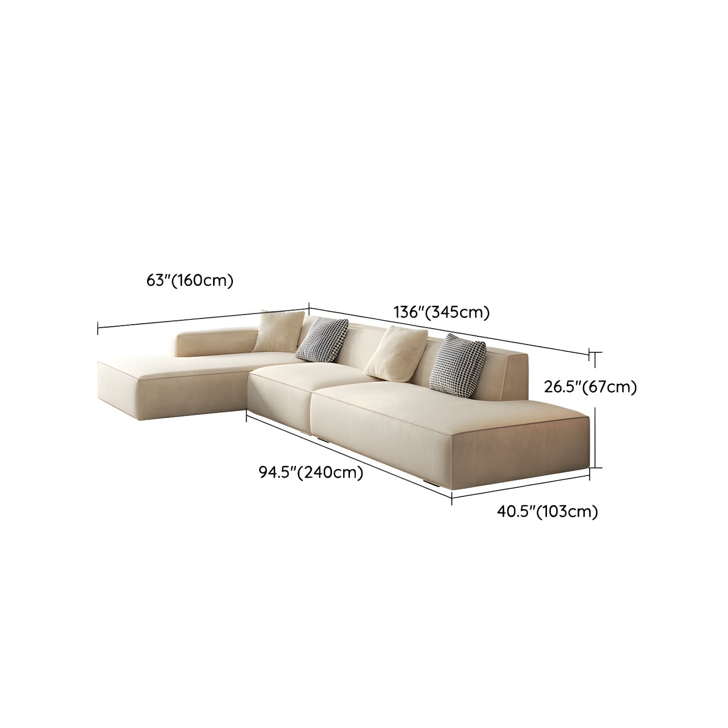 Elegant Sectional with Synthetic Upholstery in Moderate-Gray Tone and Built-in Charging Ports thumbnail 22