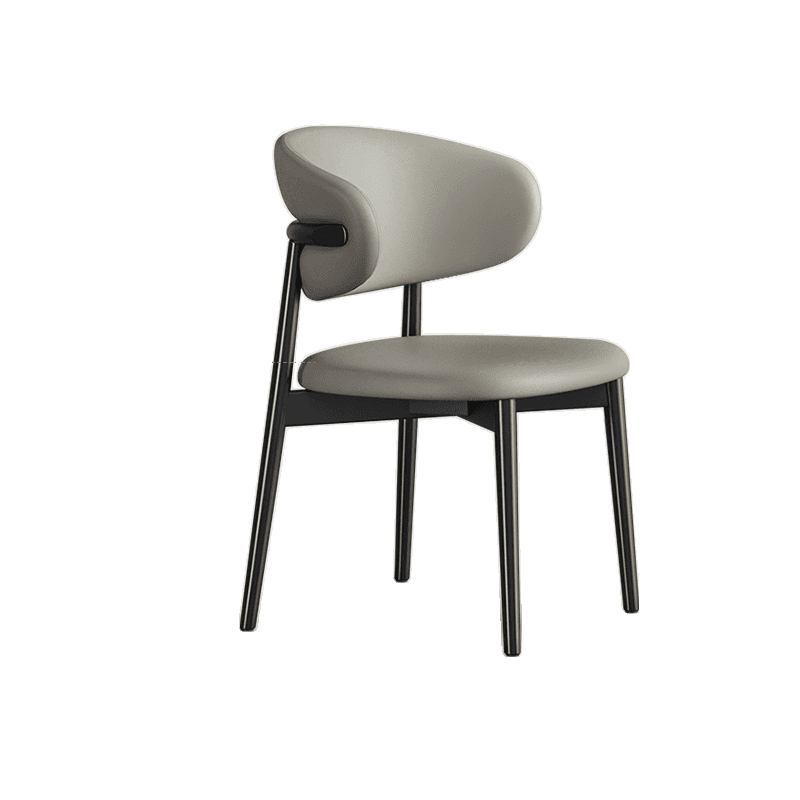 Simplistic Dinette Upholstered Armless Chair with Steel Legs, Low Back, and Foot Pads thumbnail 3
