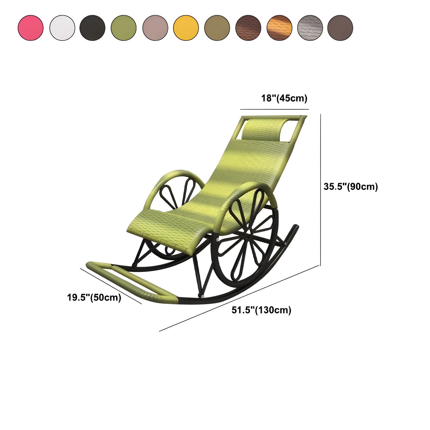 Contemporary Woven Rope Rocker Chair Wicker Rocking Chair for Home Decor thumbnail 15