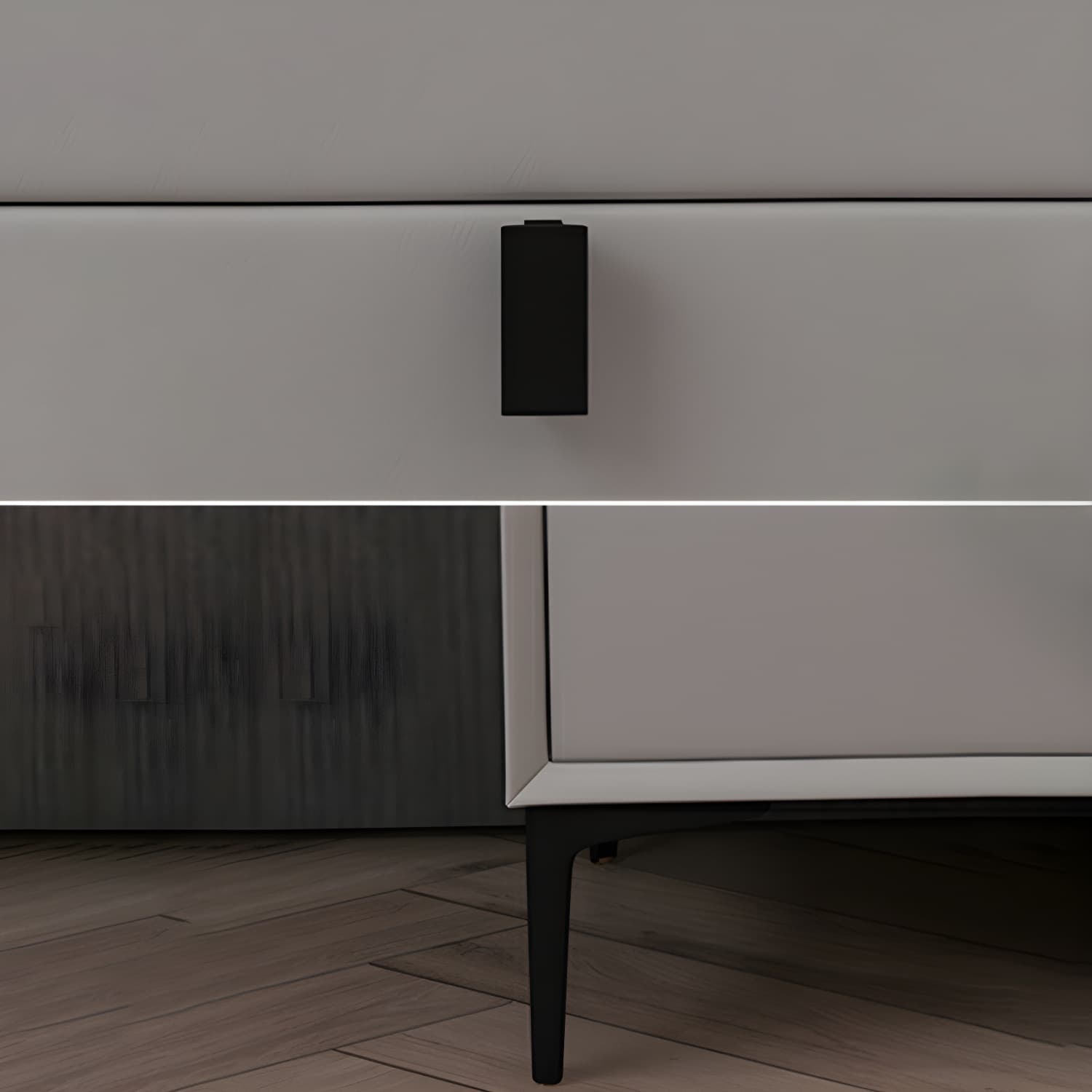Glam Style Sintered Stone Top 3 Drawers Nightstand for Bedroom thumbnail 13
